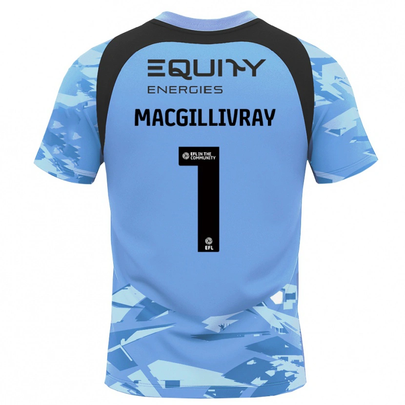 Danxen Mulher Craig MacGillivray #1 Preto Azul Claro Camisola Guarda-Redes 2025/26 Camisa