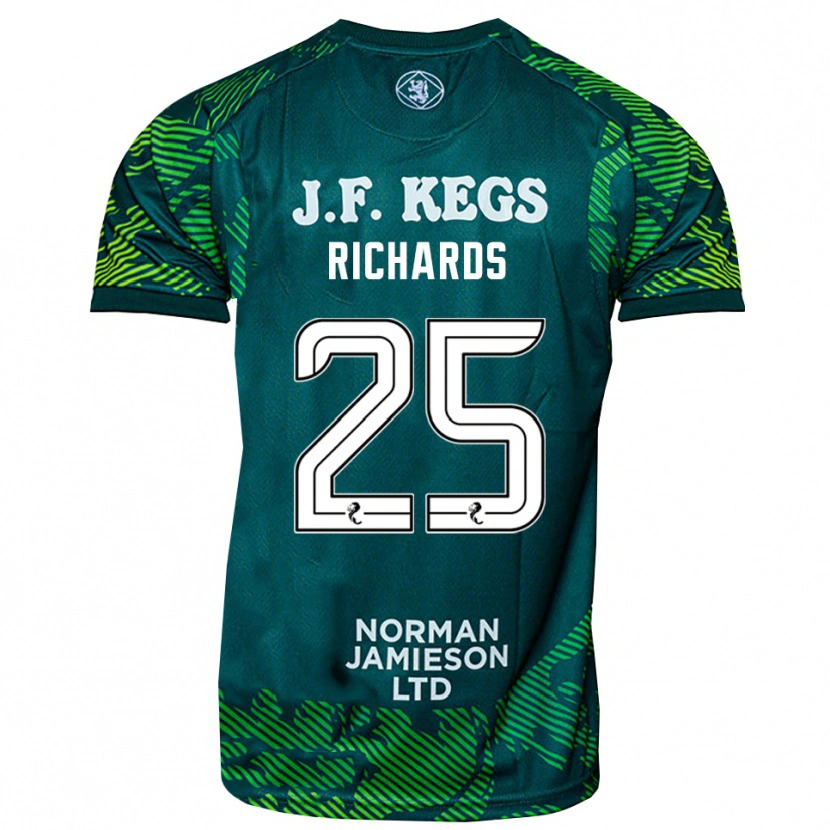 Danxen Mulher Dave Richards #25 Verde Branco Camisola Guarda-Redes 2025/26 Camisa