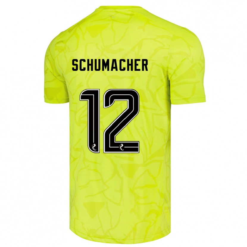 Danxen Mulher Noa Schumacher #12 Amarelo Preto Camisola Guarda-Redes 2025/26 Camisa