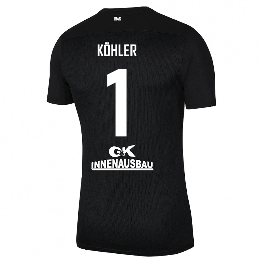 Danxen Mulher Lucas Köhler #1 Preto Branco Camisola Guarda-Redes 2025/26 Camisa