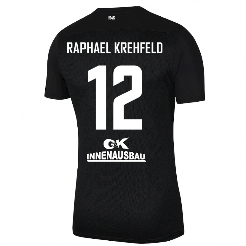 Danxen Mulher Luca Raphael Krehfeld #12 Preto Branco Camisola Guarda-Redes 2025/26 Camisa