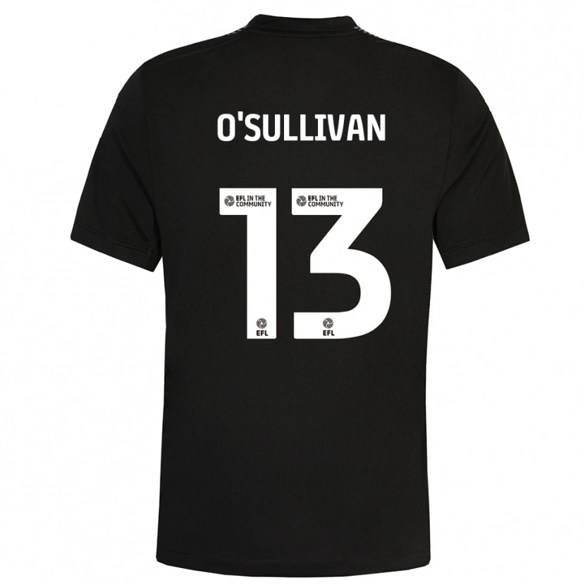 Danxen Mulher William O'Sullivan #13 Preto Branco Camisola Guarda-Redes 2025/26 Camisa