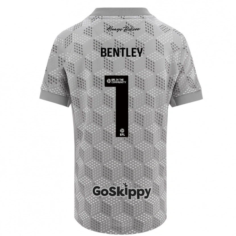Danxen Mulher Fran Bentley #1 Preto Cinza Camisola Guarda-Redes 2025/26 Camisa