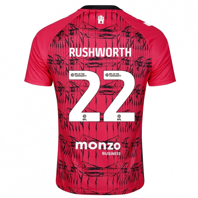 Danxen Mulher Carl Rushworth #22 Branco Vermelho Camisola Guarda-Redes 2025/26 Camisa