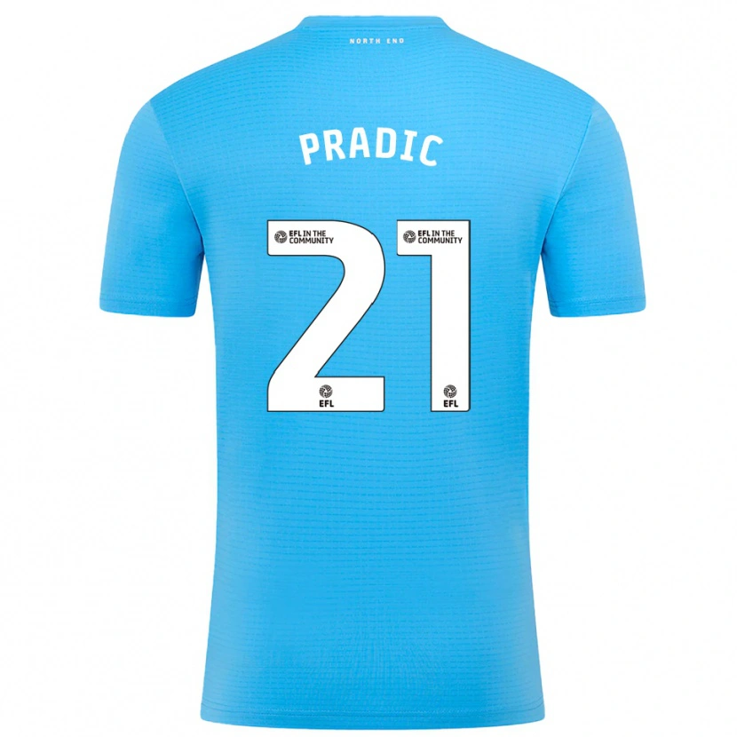 Danxen Mulher James Pradic #21 Azul Branco Camisola Guarda-Redes 2025/26 Camisa