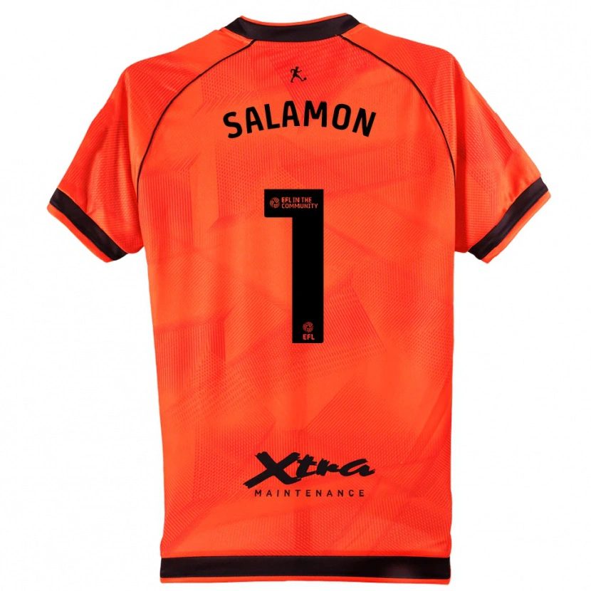Danxen Mulher Matteo Salamon #1 Preto Laranja Camisola Guarda-Redes 2025/26 Camisa