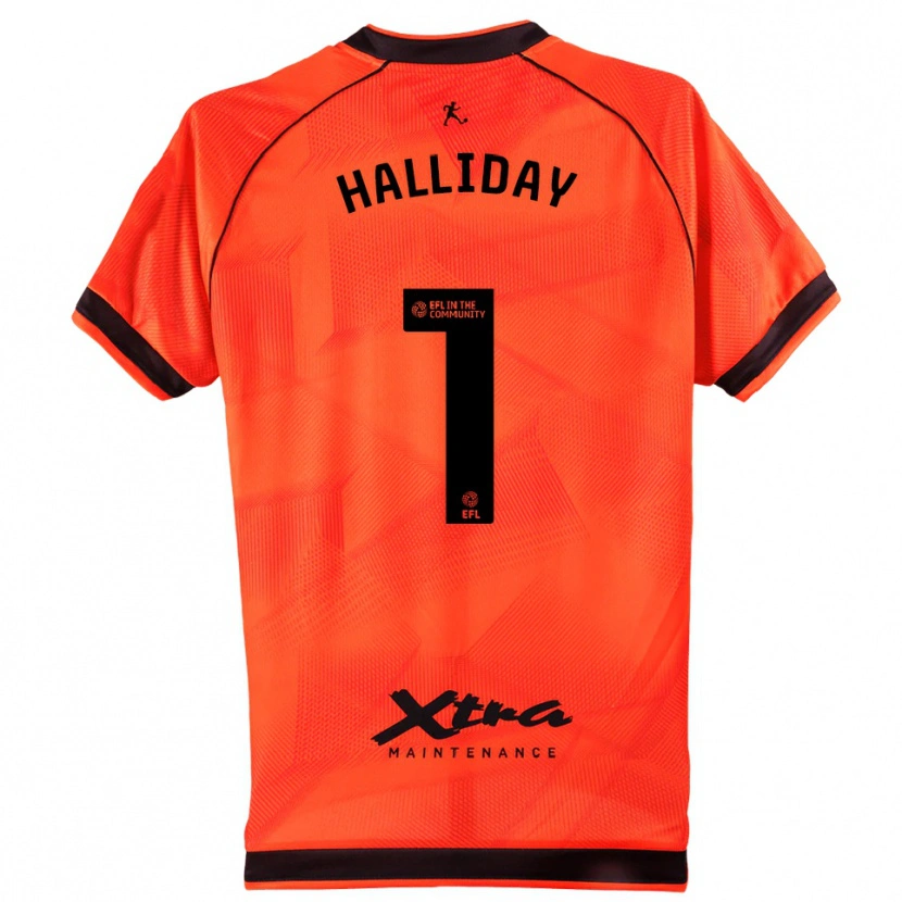 Danxen Mulher Joel Halliday #1 Preto Laranja Camisola Guarda-Redes 2025/26 Camisa