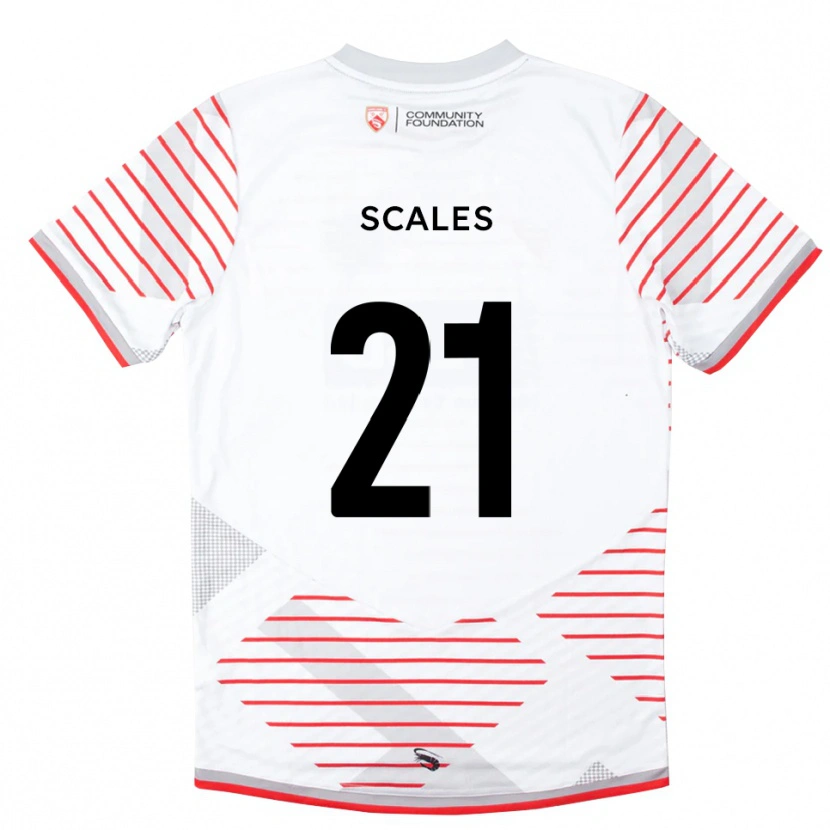 Danxen Mulher Alfie Scales #21 Vermelho Branco Camisola Guarda-Redes 2025/26 Camisa
