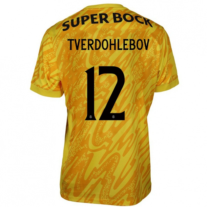 Danxen Mulher Alex Tverdohlebov #12 Amarelo Laranja Camisola Guarda-Redes 2025/26 Camisa