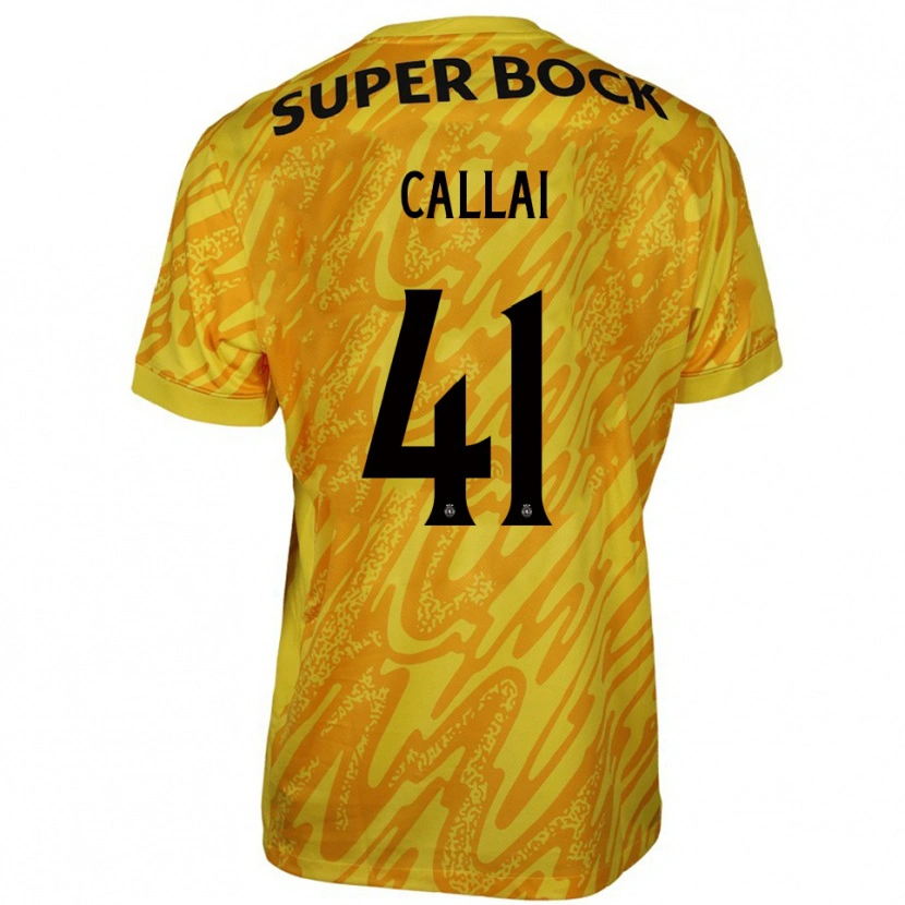 Danxen Mulher Diego Callai #41 Amarelo Laranja Camisola Guarda-Redes 2025/26 Camisa