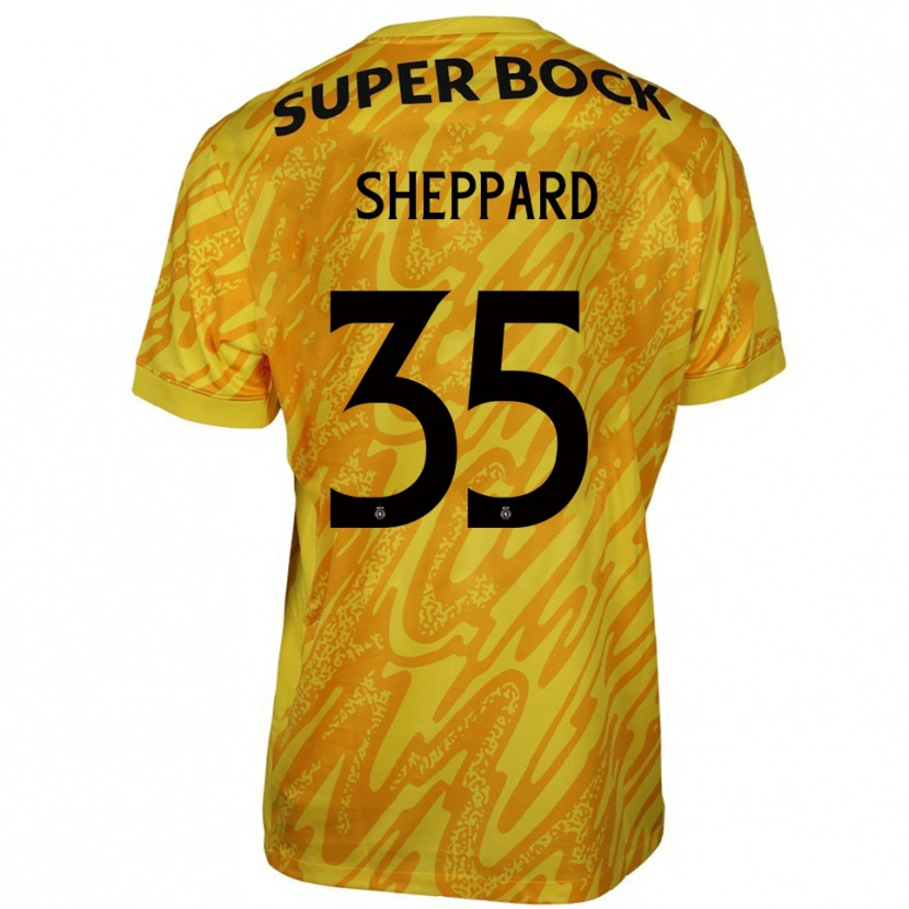 Danxen Mulher Catriona Sheppard #35 Amarelo Laranja Camisola Guarda-Redes 2025/26 Camisa