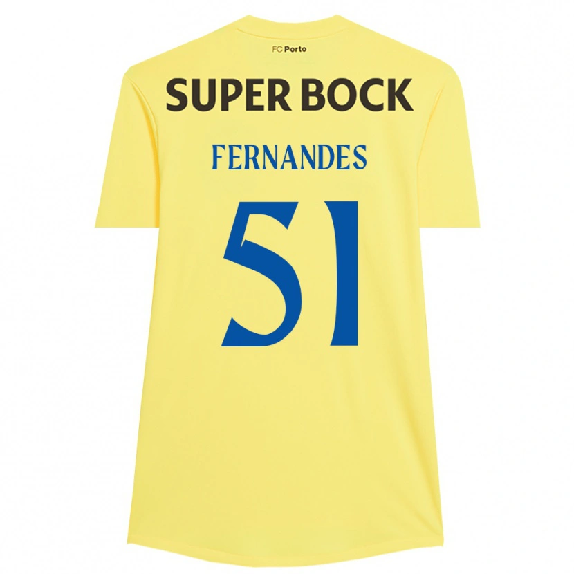 Danxen Mulher Diogo Fernandes #51 Amarelo Claro Preto Camisola Guarda-Redes 2025/26 Camisa