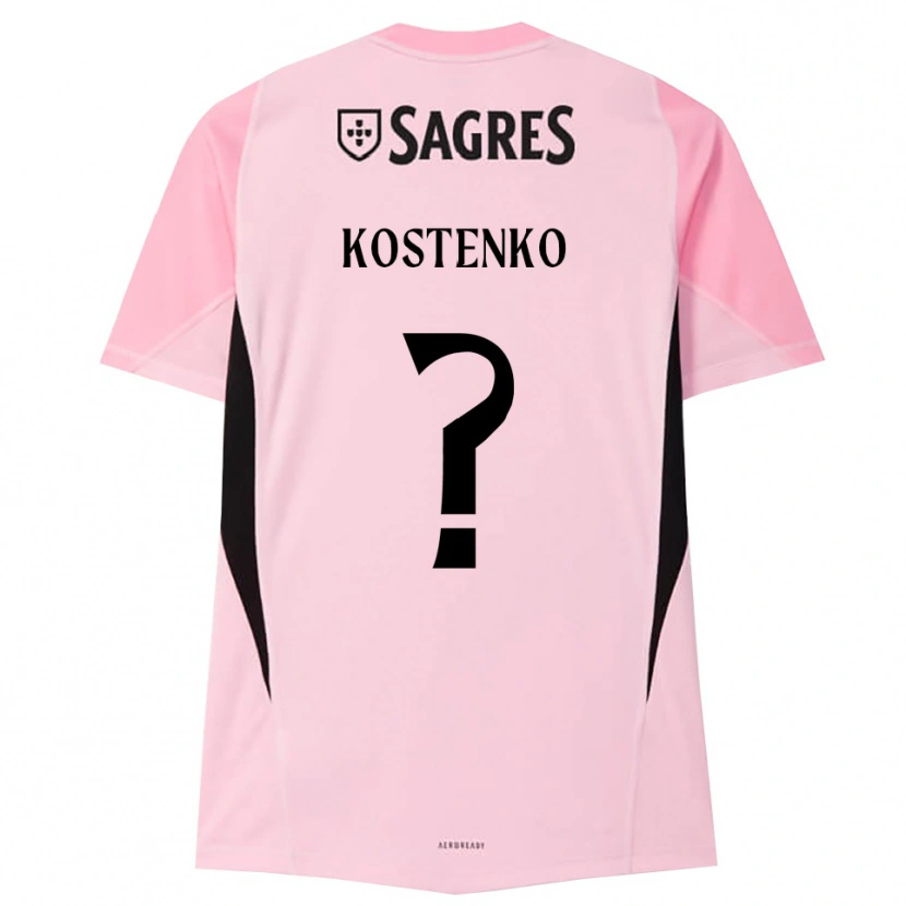 Danxen Mulher Igor Kostenko #0 Rosa Preto Camisola Guarda-Redes 2025/26 Camisa