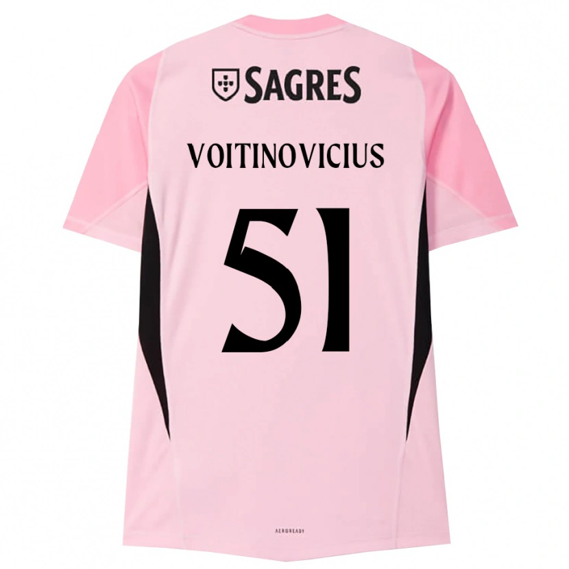 Danxen Mulher Arnas Voitinovičius #51 Rosa Preto Camisola Guarda-Redes 2025/26 Camisa