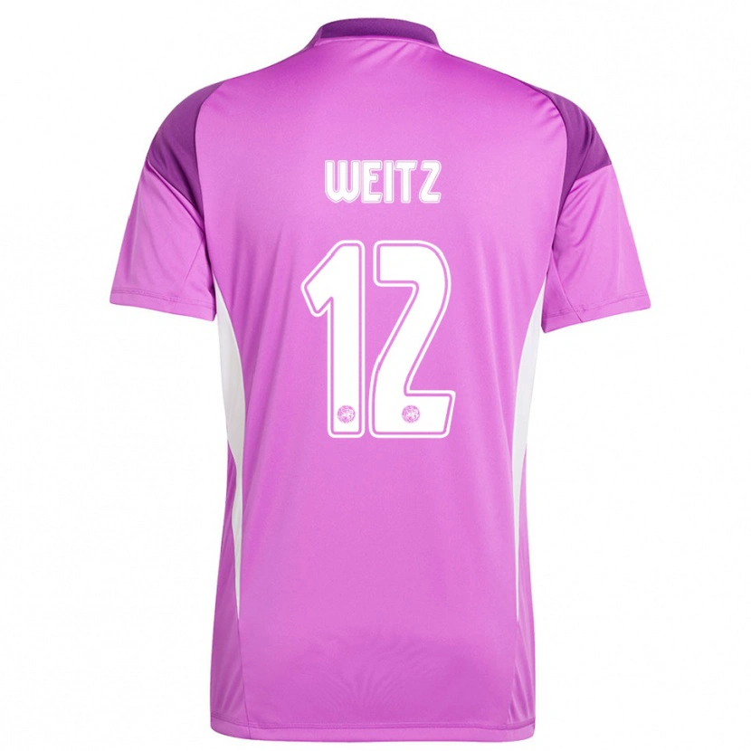 Danxen Mulher Axel Weitz #12 Roxo Claro Branco Camisola Guarda-Redes 2025/26 Camisa