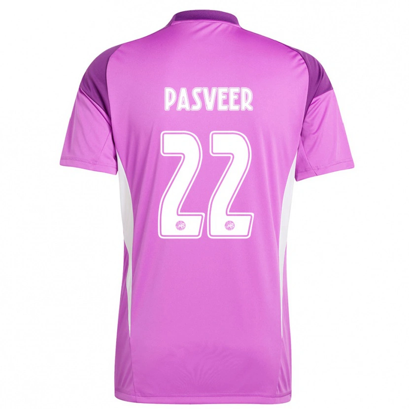 Danxen Mulher Remko Pasveer #22 Roxo Claro Branco Camisola Guarda-Redes 2025/26 Camisa