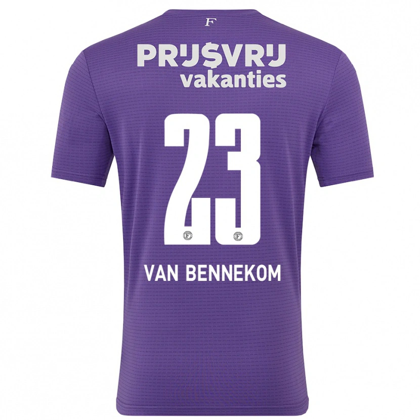 Danxen Mulher Duron van Bennekom #23 Roxo Branco Camisola Guarda-Redes 2025/26 Camisa