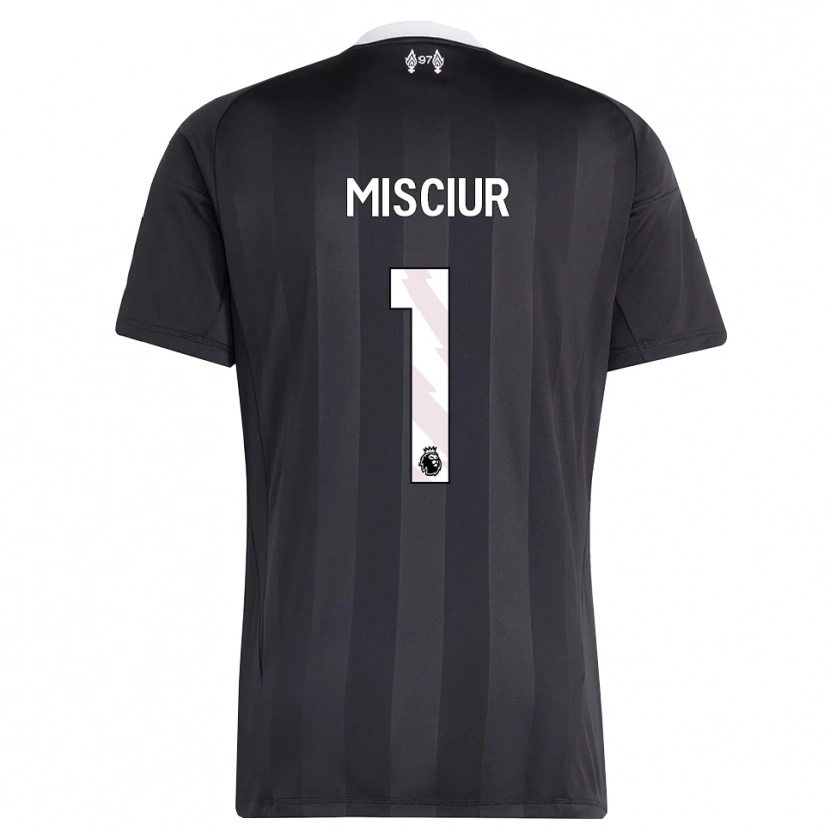 Danxen Mulher Kornel Misciur #1 Preto Branco Camisola Guarda-Redes 2025/26 Camisa