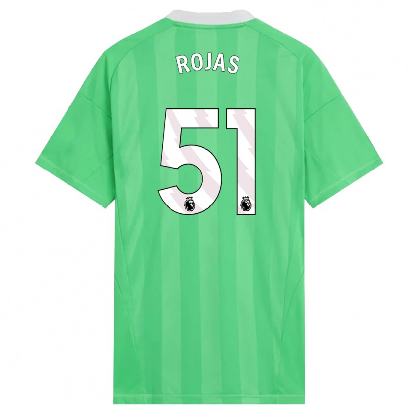 Danxen Mulher Alexéi Rojas #51 Verde Claro Branco Camisola Guarda-Redes 2025/26 Camisa