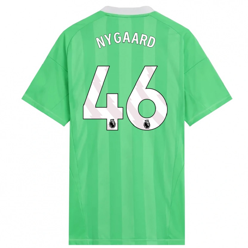 Danxen Mulher Lucas Nygaard #46 Verde Claro Branco Camisola Guarda-Redes 2025/26 Camisa