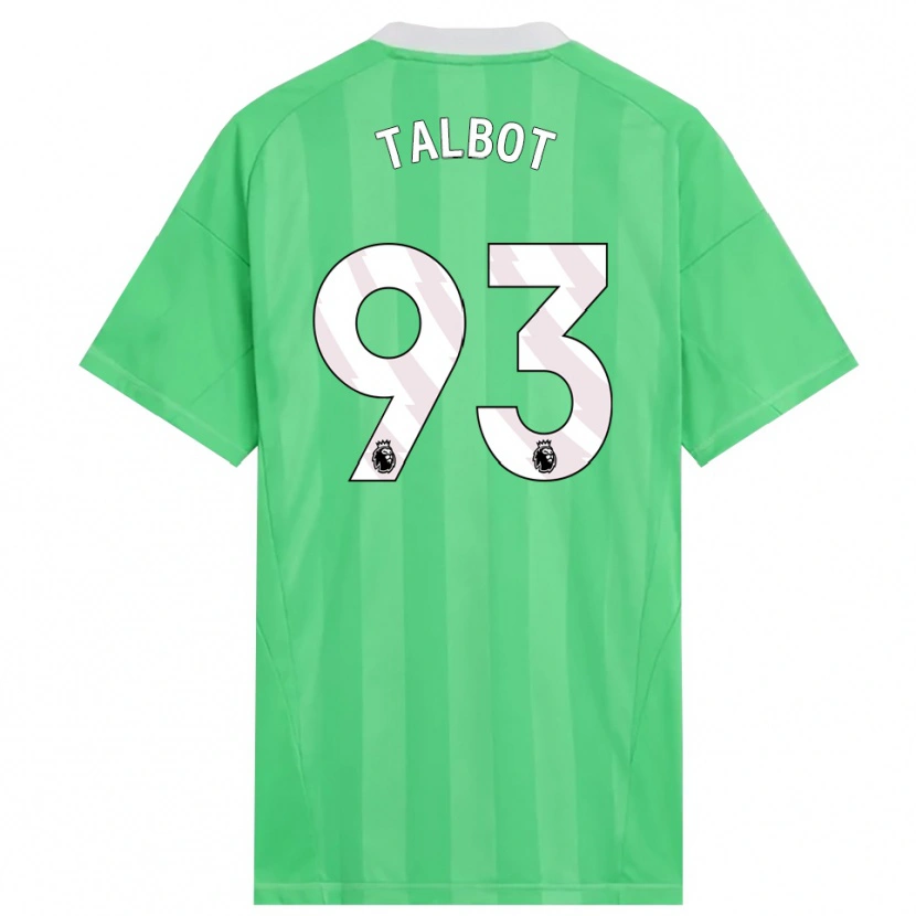 Danxen Mulher Jack Talbot #93 Verde Claro Branco Camisola Guarda-Redes 2025/26 Camisa