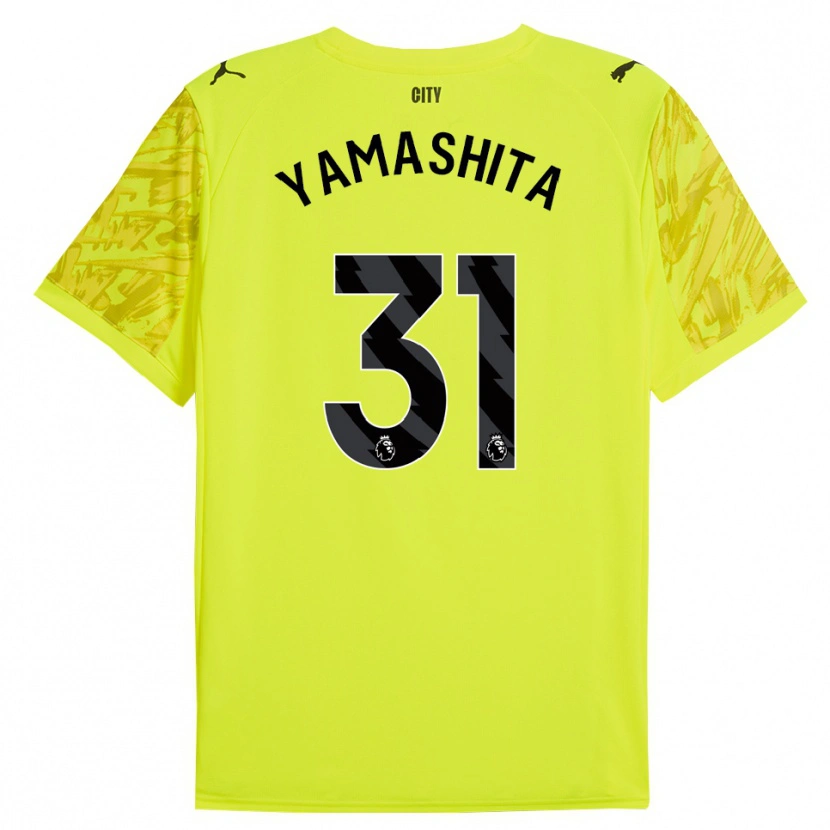 Danxen Mulher Ayaka Yamashita #31 Amarelo Laranja Preto Camisola Guarda-Redes 2025/26 Camisa