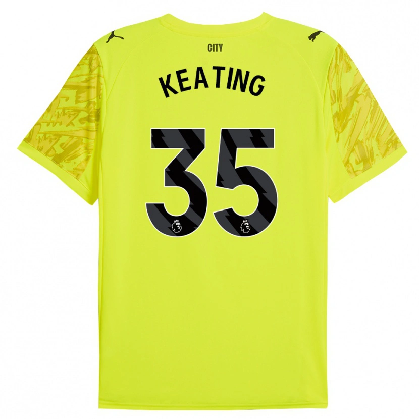 Danxen Mulher Khiara Keating #35 Amarelo Laranja Preto Camisola Guarda-Redes 2025/26 Camisa