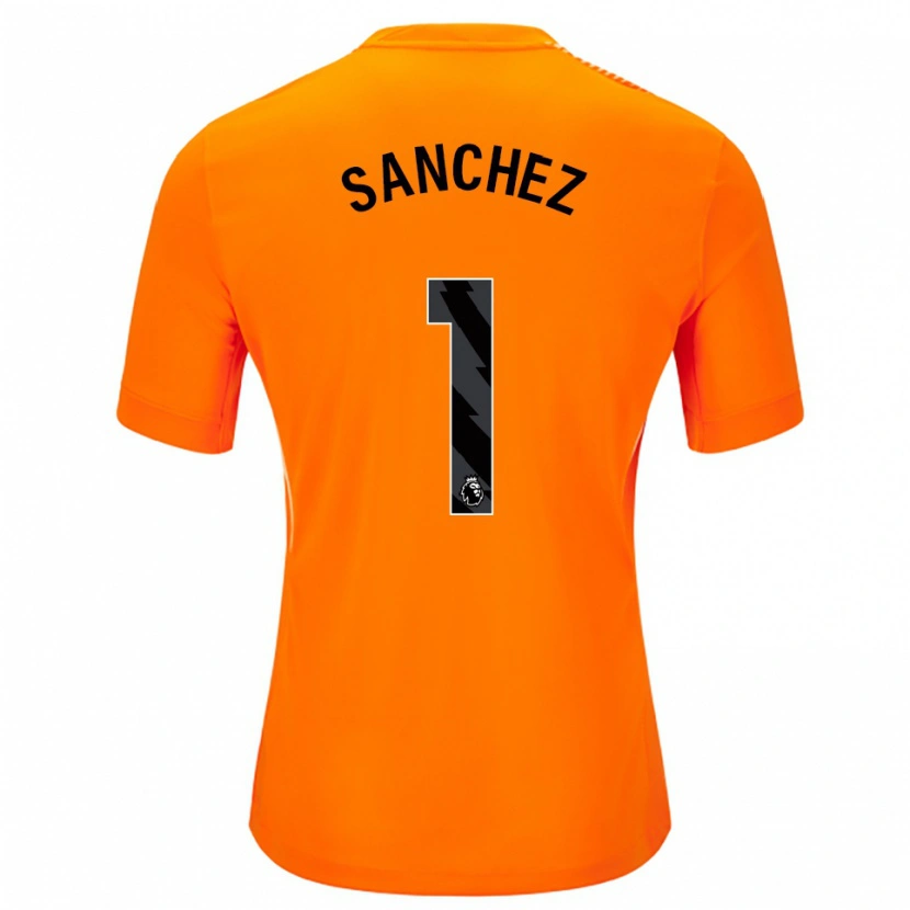 Danxen Mulher Robert Sánchez #1 Laranja Preto Camisola Guarda-Redes 2025/26 Camisa
