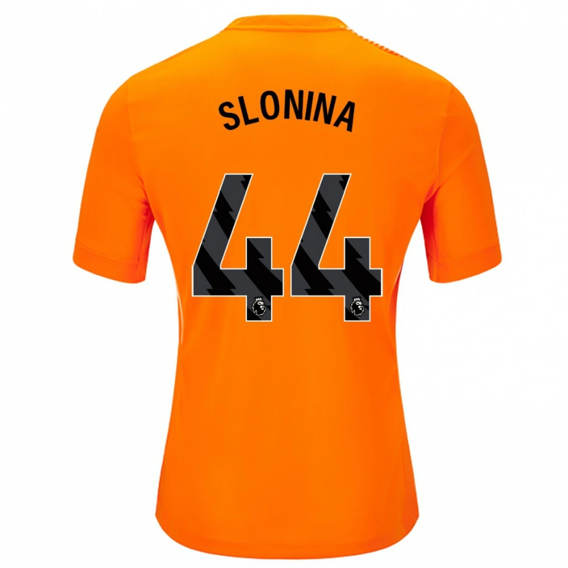 Danxen Mulher Gabriel Slonina #44 Laranja Preto Camisola Guarda-Redes 2025/26 Camisa