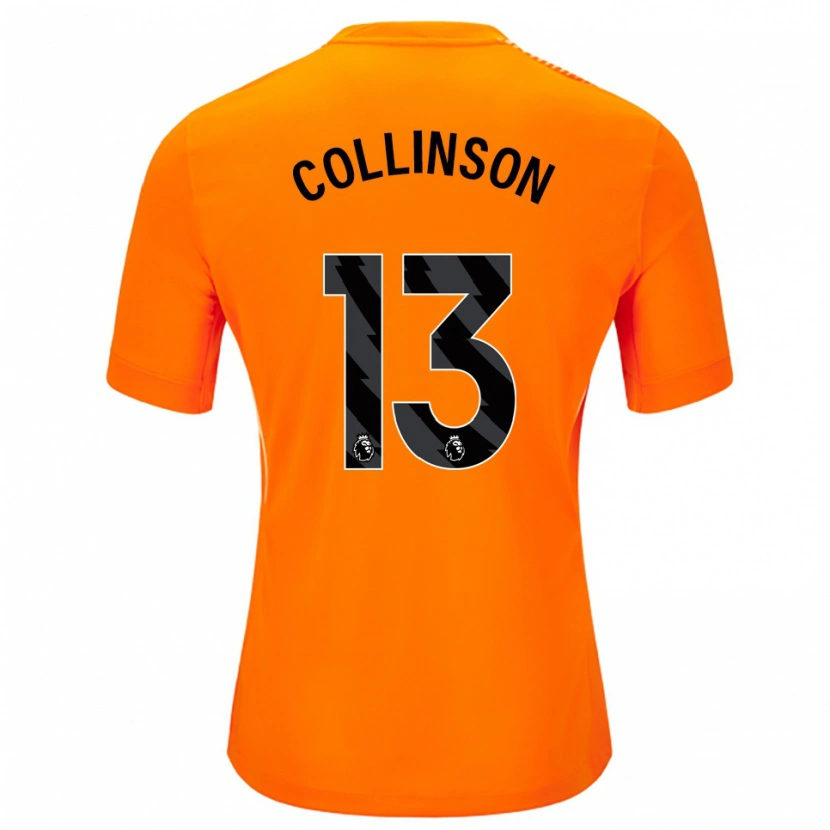 Danxen Mulher Isaac Collinson #13 Laranja Preto Camisola Guarda-Redes 2025/26 Camisa