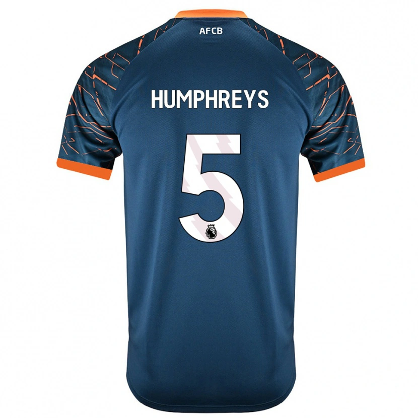 Danxen Mulher Holly Humphreys #5 Azul Ardósia Escuro Camisola Guarda-Redes 2025/26 Camisa