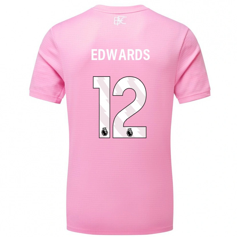 Danxen Mulher Connor Edwards #12 Rosa Branco Camisola Guarda-Redes 2025/26 Camisa