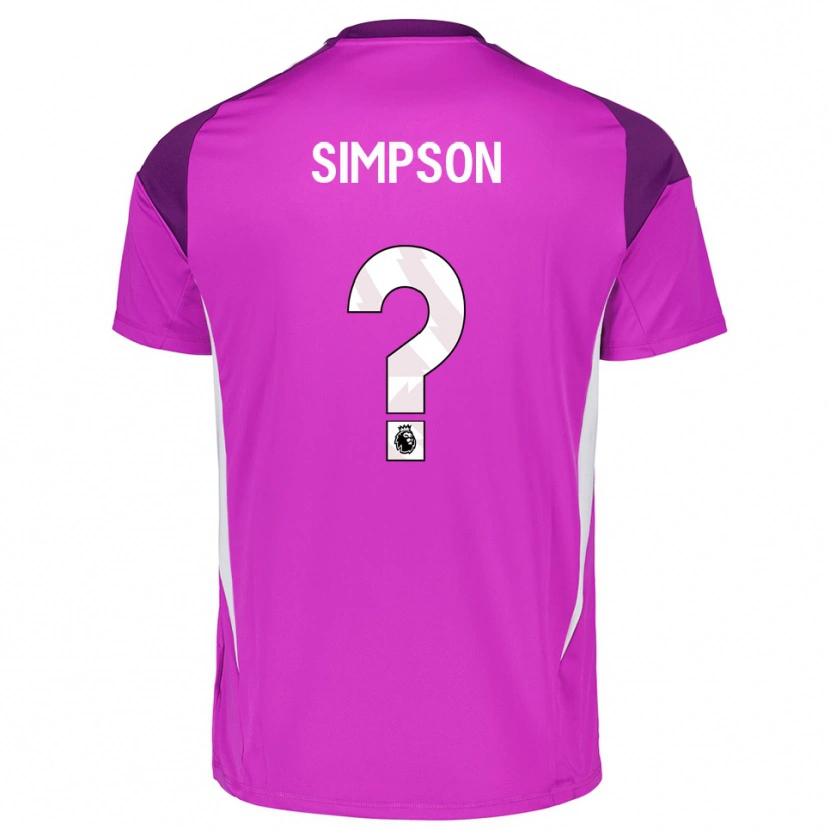 Danxen Mulher Carrie Simpson #0 Roxo Branco Camisola Guarda-Redes 2025/26 Camisa