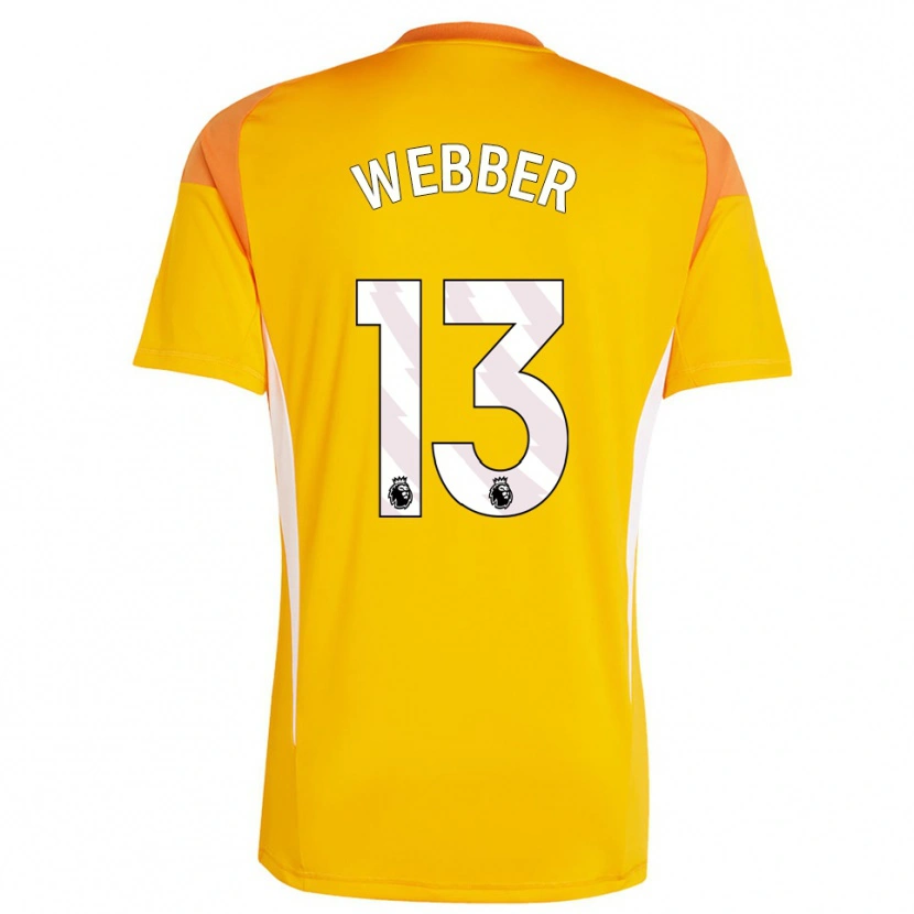 Danxen Mulher Amber Webber #13 Laranja Branco Camisola Guarda-Redes 2025/26 Camisa