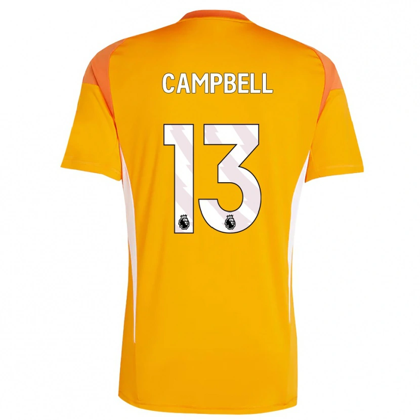 Danxen Mulher Luke Campbell #13 Laranja Branco Camisola Guarda-Redes 2025/26 Camisa