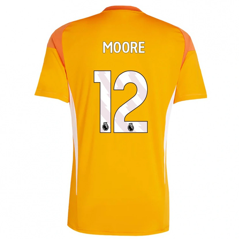 Danxen Mulher Daniel Moore #12 Laranja Branco Camisola Guarda-Redes 2025/26 Camisa