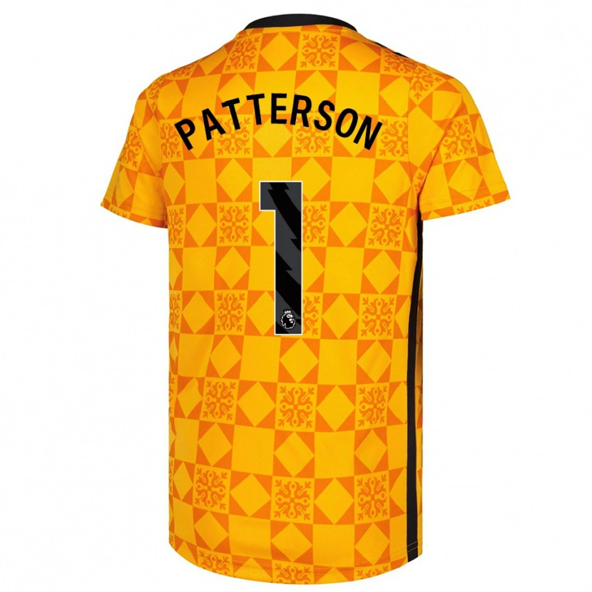 Danxen Mulher Anthony Patterson #1 Amarelo Preto Camisola Guarda-Redes 2025/26 Camisa