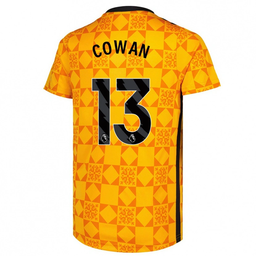 Danxen Mulher Joe Cowan #13 Amarelo Preto Camisola Guarda-Redes 2025/26 Camisa