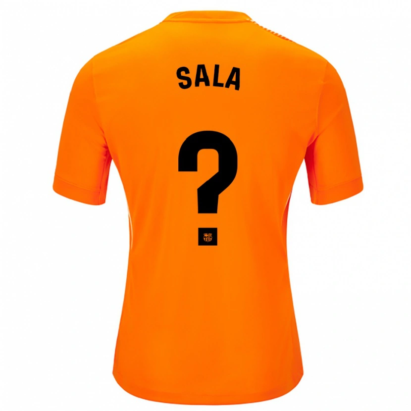 Danxen Mulher Gerard Sala #0 Laranja Preto Camisola Guarda-Redes 2025/26 Camisa