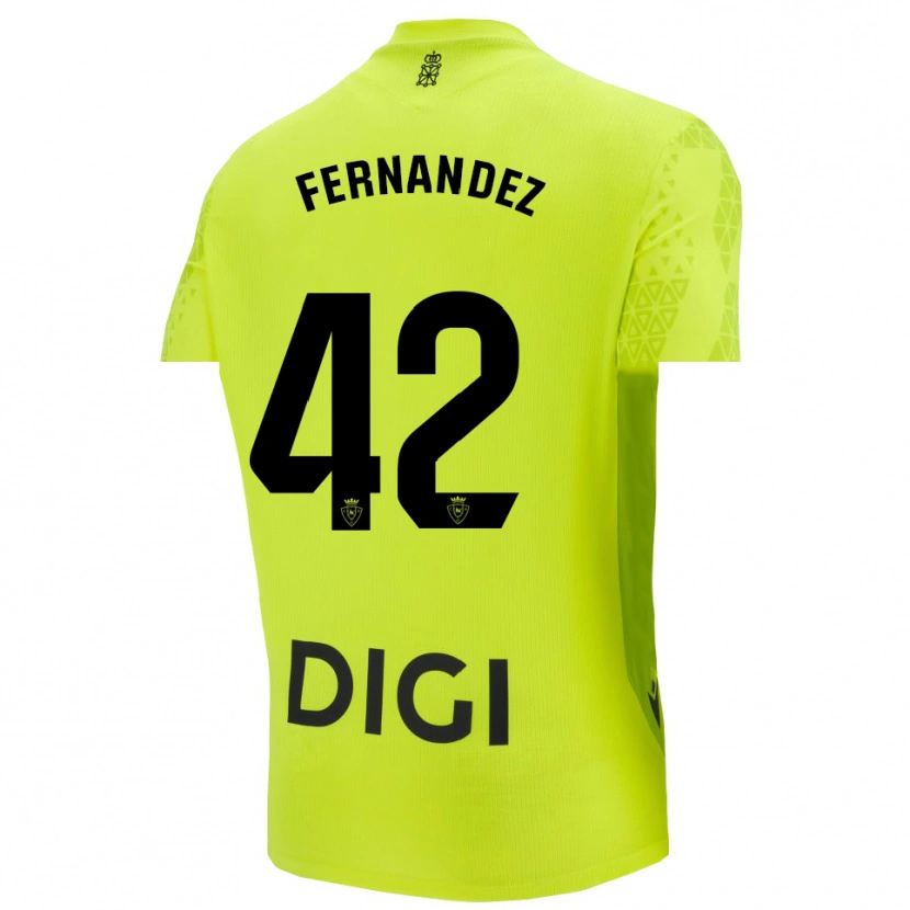 Danxen Mulher Rafa Fernández #42 Verde Fluorescente Camisola Guarda-Redes 2025/26 Camisa