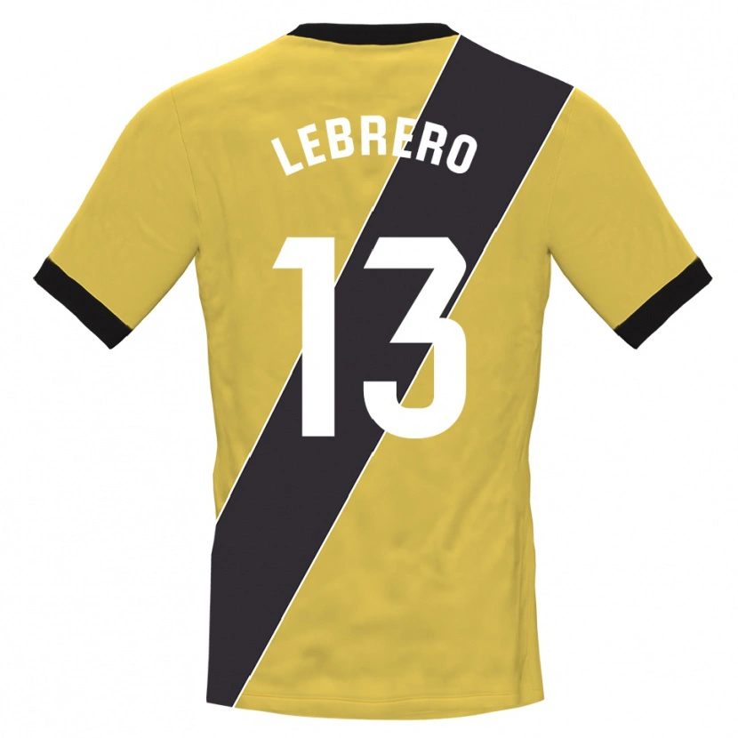 Danxen Mulher Lucia Lebrero Rodríguez #13 Amarelo Preto Camisola Guarda-Redes 2025/26 Camisa