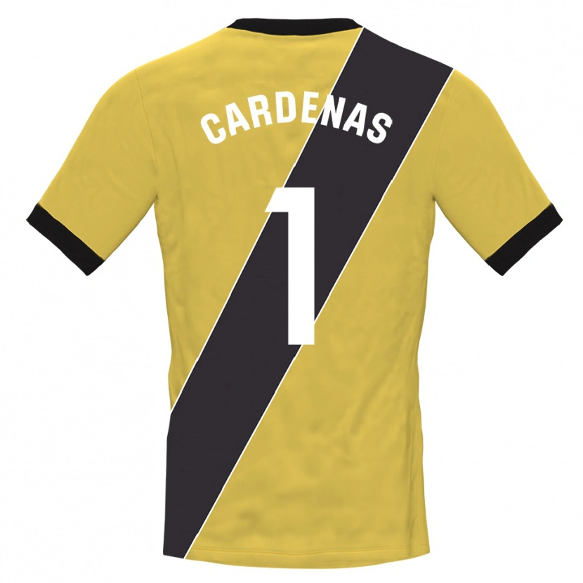 Danxen Mulher Dani Cárdenas #1 Amarelo Preto Camisola Guarda-Redes 2025/26 Camisa