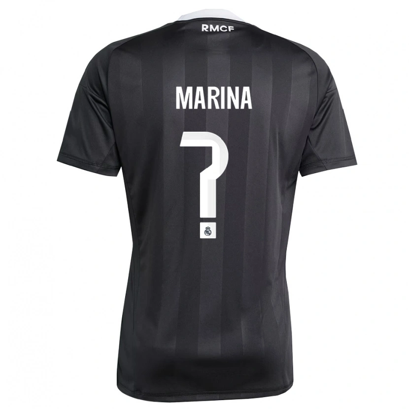 Danxen Mulher Nacho Marina #0 Preto Branco Camisola Guarda-Redes 2025/26 Camisa