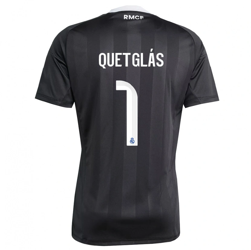 Danxen Mulher Ferran Quetglás #1 Preto Branco Camisola Guarda-Redes 2025/26 Camisa