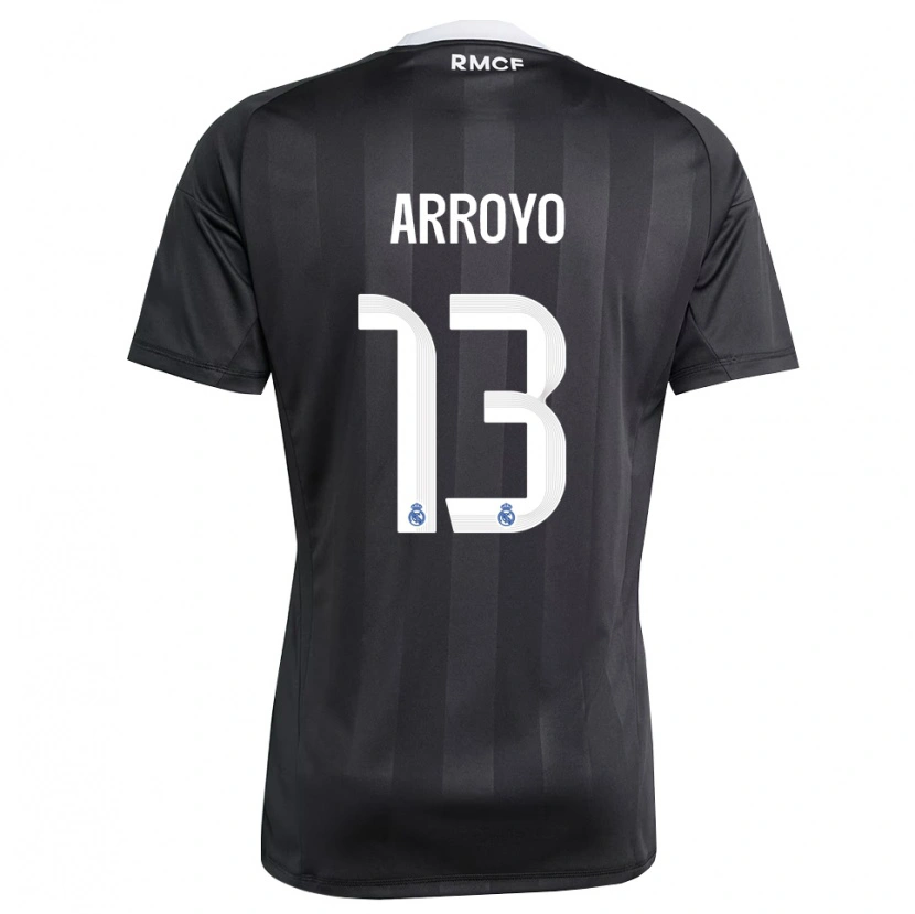 Danxen Mulher Diego Arroyo #13 Preto Branco Camisola Guarda-Redes 2025/26 Camisa