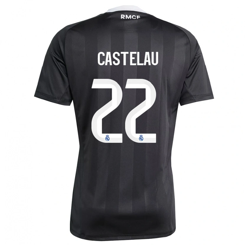 Danxen Mulher Alber Castelau #22 Preto Branco Camisola Guarda-Redes 2025/26 Camisa