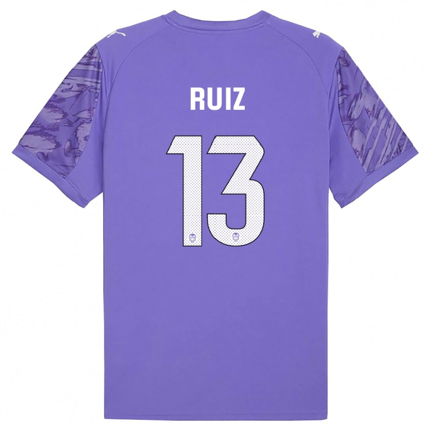 Danxen Mulher Nil Ruiz #13 Lilás Branco Camisola Guarda-Redes 2025/26 Camisa