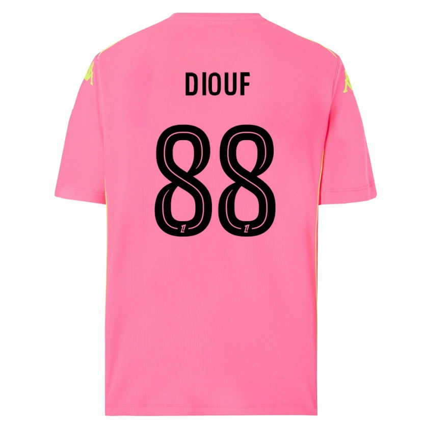 Danxen Mulher Yehvann Diouf #88 Rosa Choque Preto Camisola Guarda-Redes 2025/26 Camisa