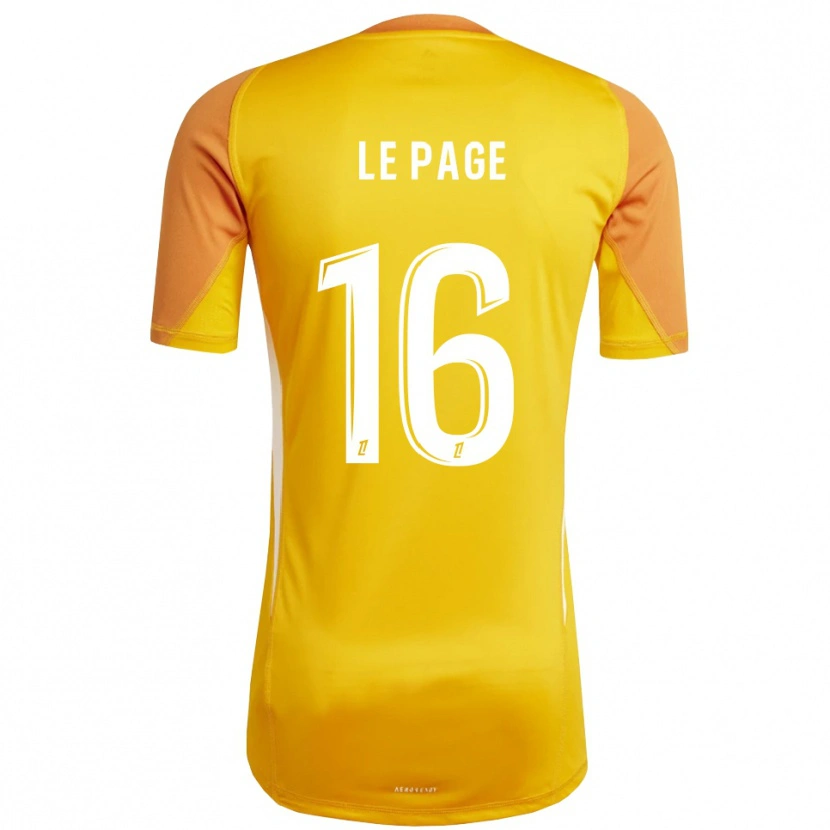 Danxen Mulher Manon Le Page #16 Laranja Branco Camisola Guarda-Redes 2025/26 Camisa