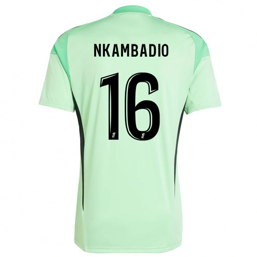 Danxen Mulher Obed Nkambadio #16 Verde Claro Preto Camisola Guarda-Redes 2025/26 Camisa